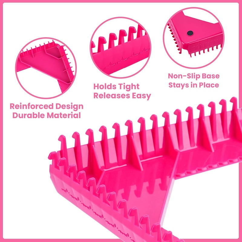 PREBOX Pro 10 Inch Potholder Loom Kit for Kids & Beginners, Large Weaving Loom Crafts for Girls Age 6-12 Year Old & Adults, Gift Ideas for Birthday & Christmas, 112 Delicate Loops to Make 2 Pot Holders - Image 5